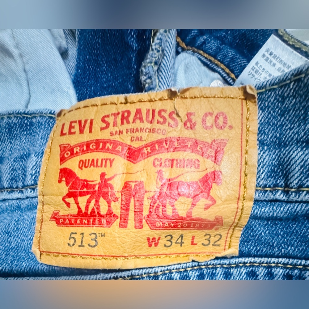 Levi's Men's Denim Blue Straight Jeans - Picture 4 of 9